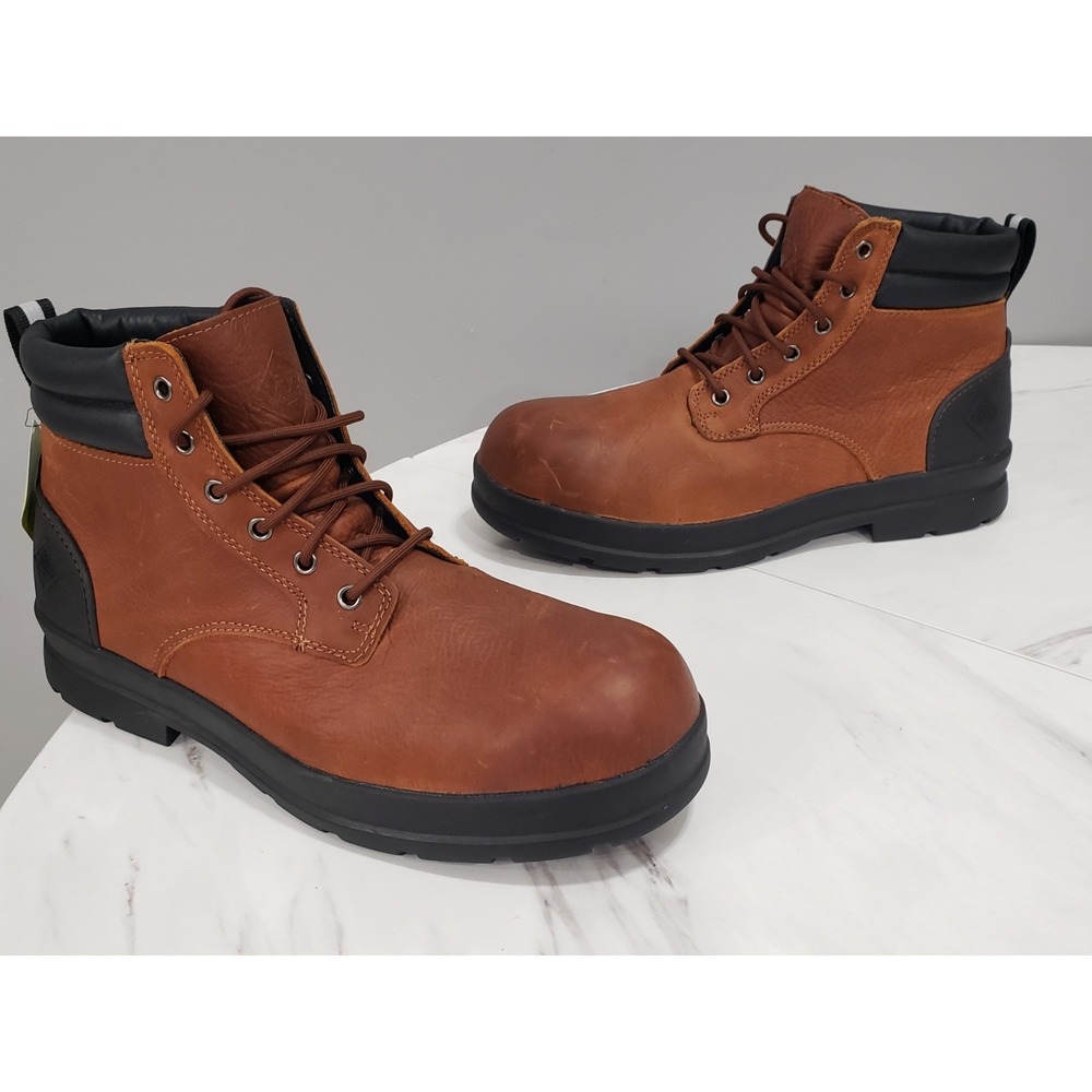 NEW NO BOX 13 WIDE MUCK MEN'S CHORE FARM LEATHER COMP TOE CHELSEA BOOTS